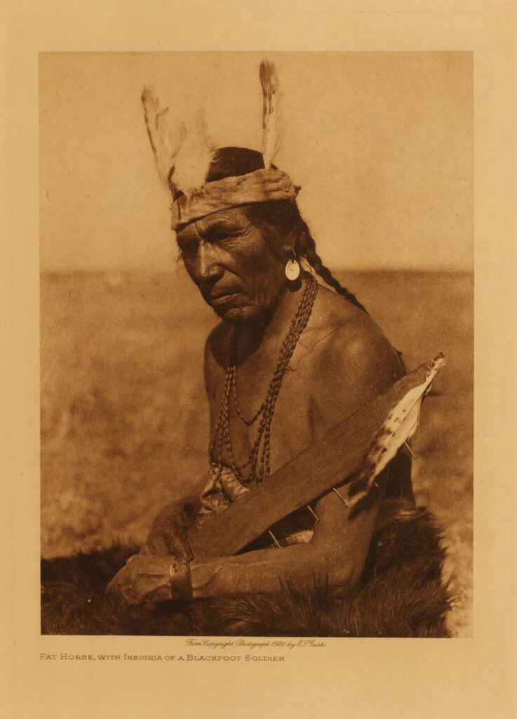 Fat Horse, with Insignia of a Blackfoot Soldier