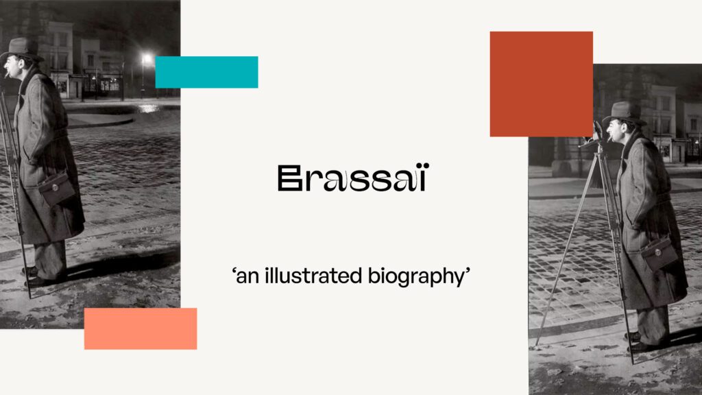 Portada del libro Brassaï An Illustrated Biography con un retrato en primer plano del fotógrafo