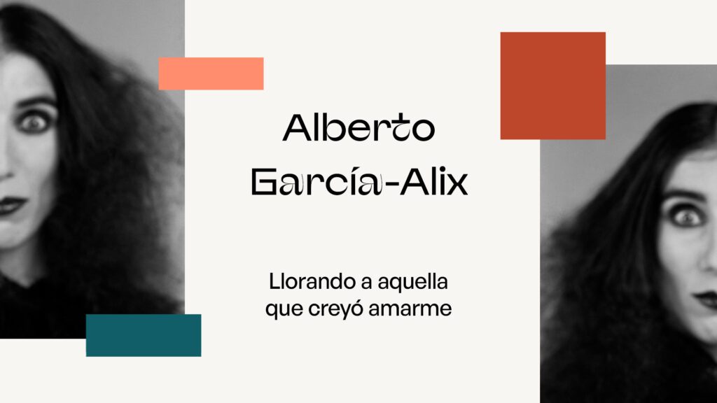 Portada del fotolibro Llorando a aquella que creyó amarme de Alberto García-Alix con un retrato en blanco y negro