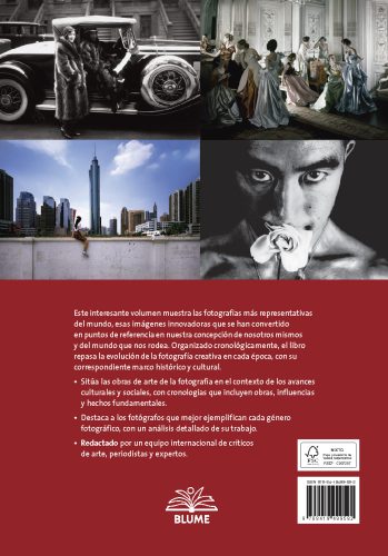 Páginas interiores del libro Fotografía Toda la historia mostrando el análisis detallado de obras maestras