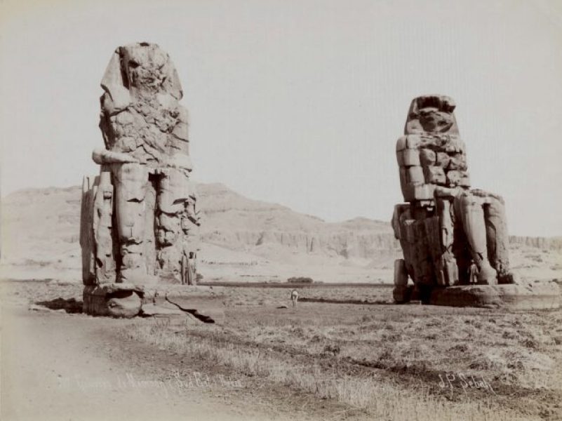 PASCAL SEBAH. COLOSOS DE MEMNÓN, 1860