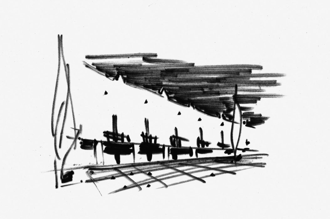 Croquis de viviendas de Esquivel (Sevilla). S/f. Arquitecto: Alejandro de la Sota. © Fundación Alejandro de la Sota