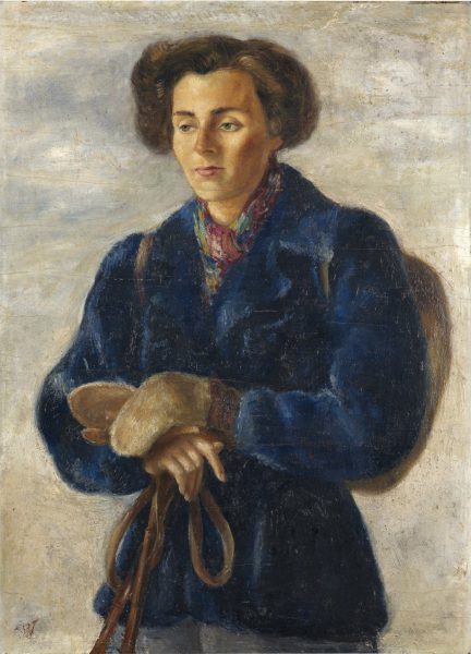 Rosario de Velasco Lilí Álvarez, 1938 Óleo sobre táblex, 97,8 x 71, 8 cm. Colección Familia López-Chicheri Dabán. © Rosario de Velasco, VEGAP, Madrid, 2024. Foto: © Jonás Bel